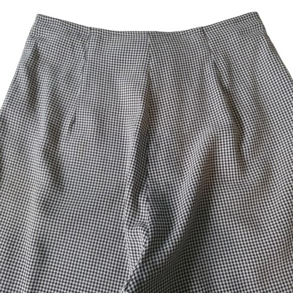 Size 10 L29.5" High Waist B&W Check Trousers Tapered - Picture 6 of 8